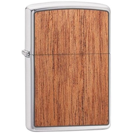 Zippo Zippo Woodchuck Brushed Chrome, Mahogany Emblem Attached ZIP-49038